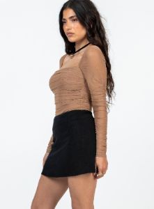 Selby Mini Skirt Black Petite sold by Princess Polly