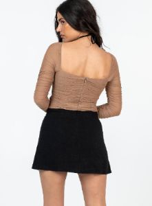 Selby Mini Skirt Black Petite sold by Princess Polly