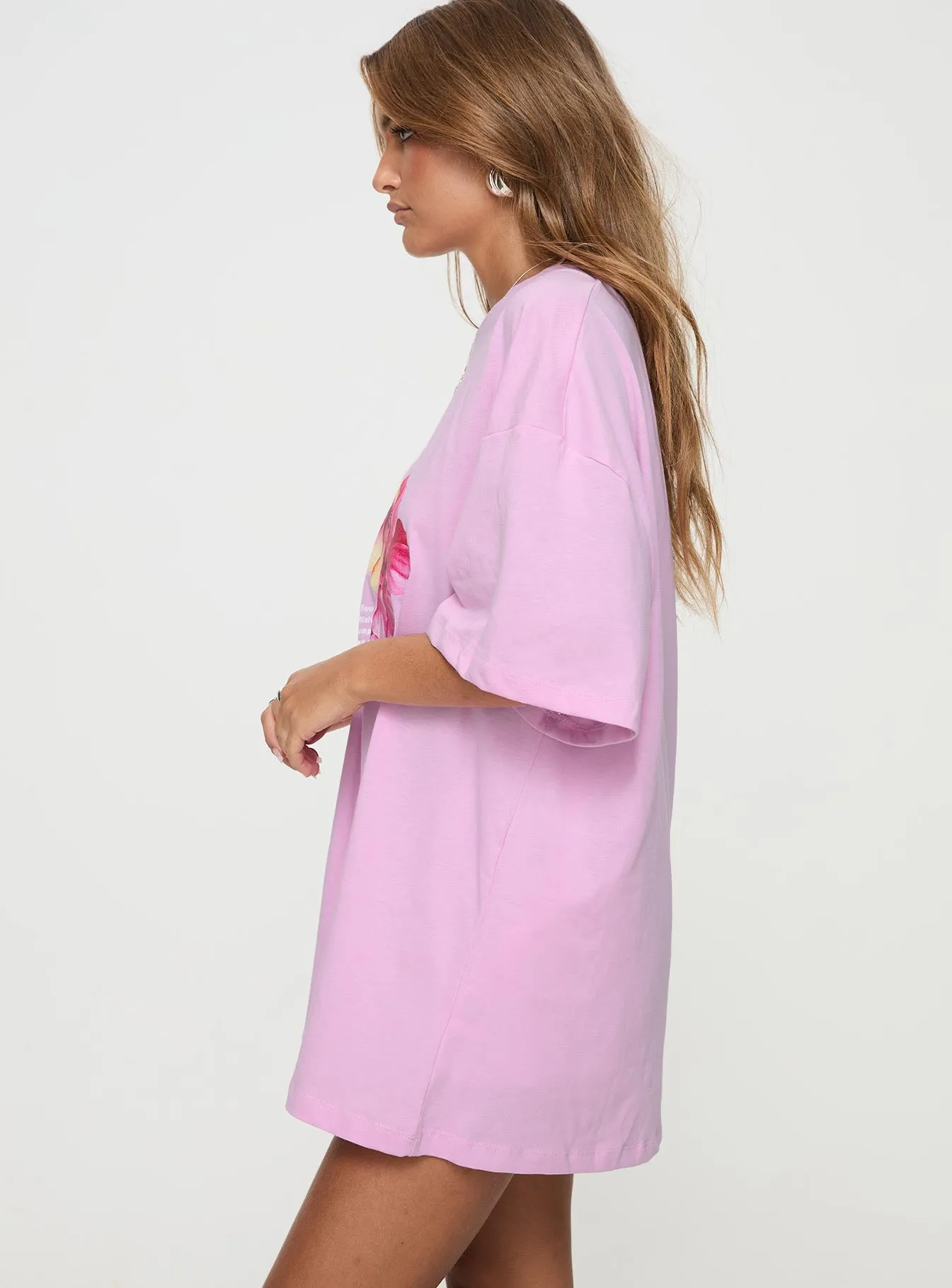 Hibiscus Haven Oversized Tee Pink sold by Princess Polly product image thumbnail 4
