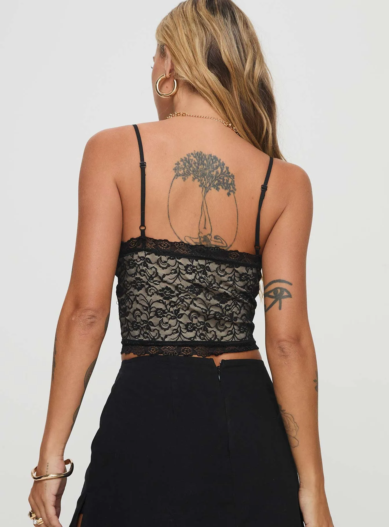 Know Names Lace Top Black sold by Princess Polly product image thumbnail 4