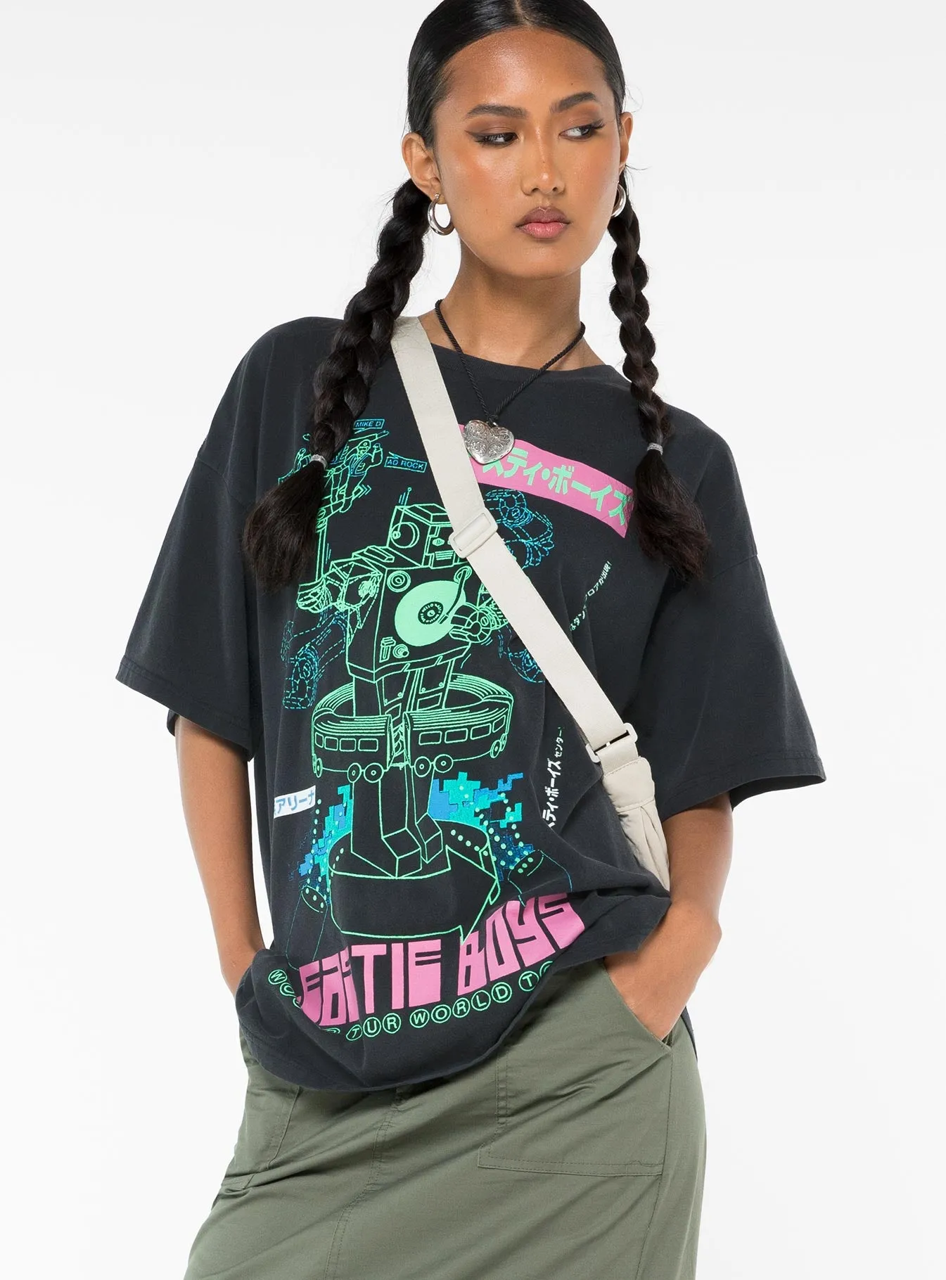Beastie Boys World Tour Oversized Tee Black sold by Princess Polly product image thumbnail 2