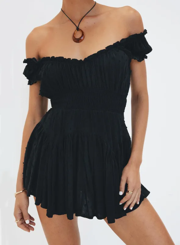 Anastasiya Mini Dress Black sold by Princess Polly