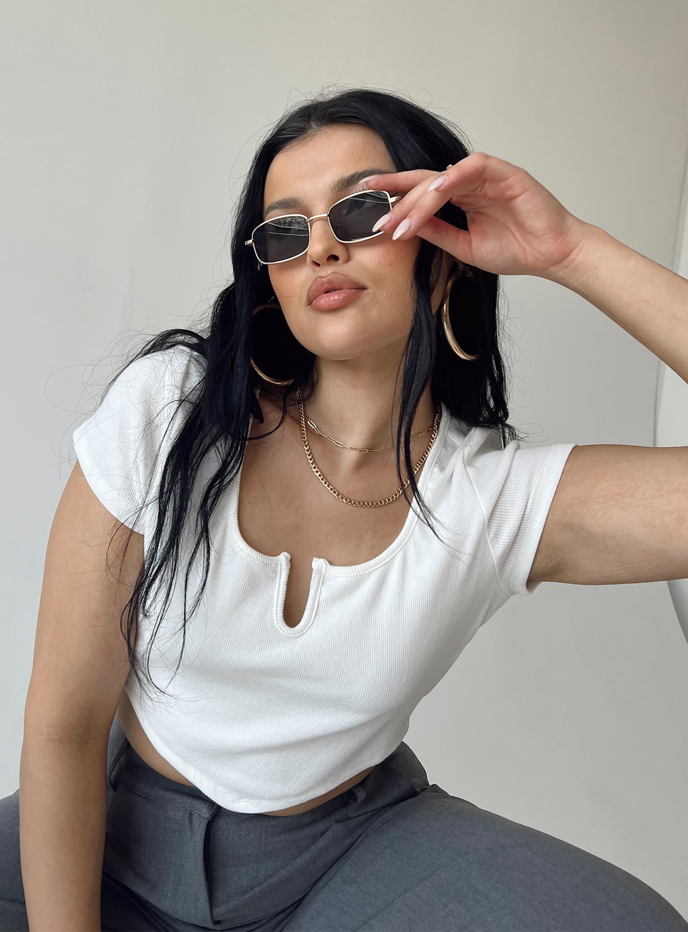 Arlo Top White sold by Princess Polly