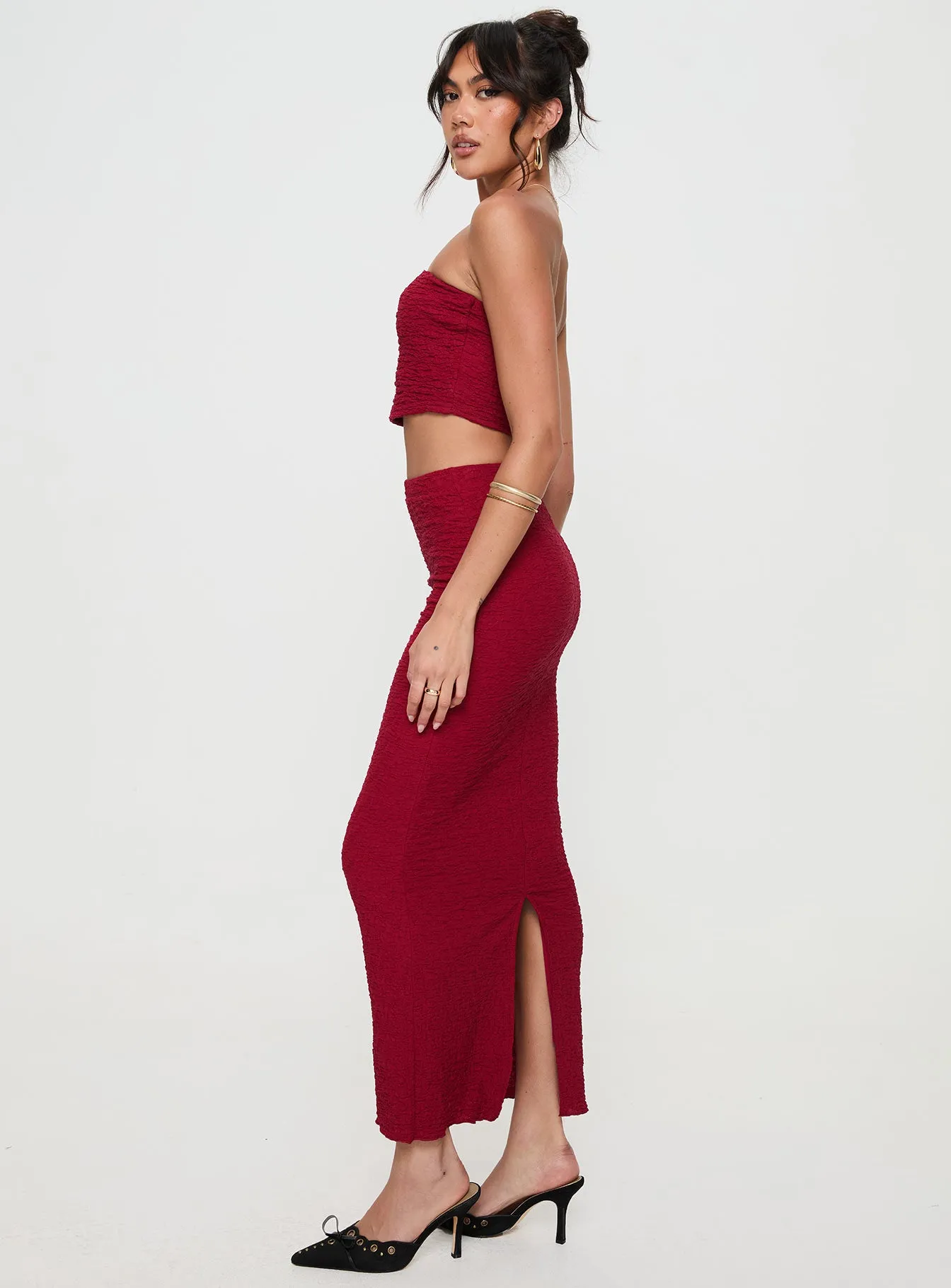 Martha Set Burgundy sold by Princess Polly product image thumbnail 4