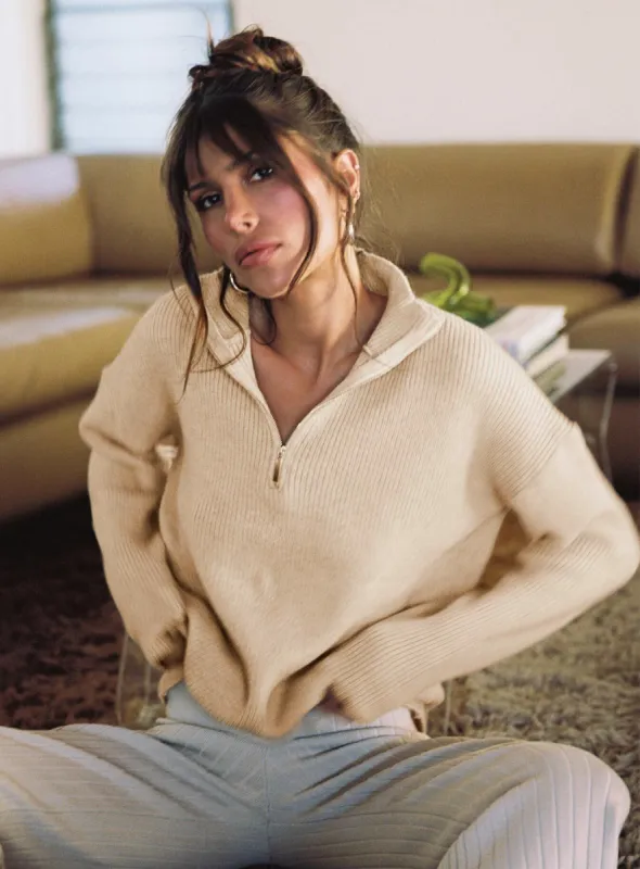 Bessy Sweater Beige sold by Princess Polly