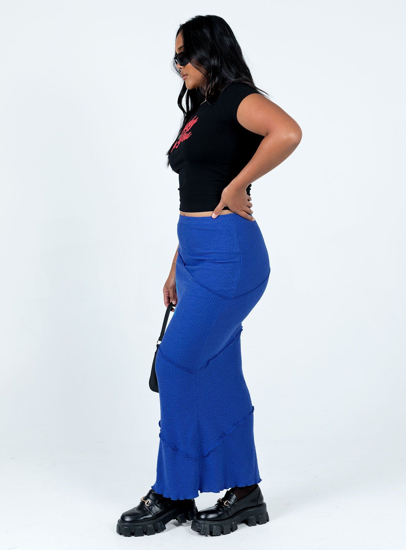 Oscar Maxi Skirt Cobalt Blue sold by Princess Polly product image thumbnail 4