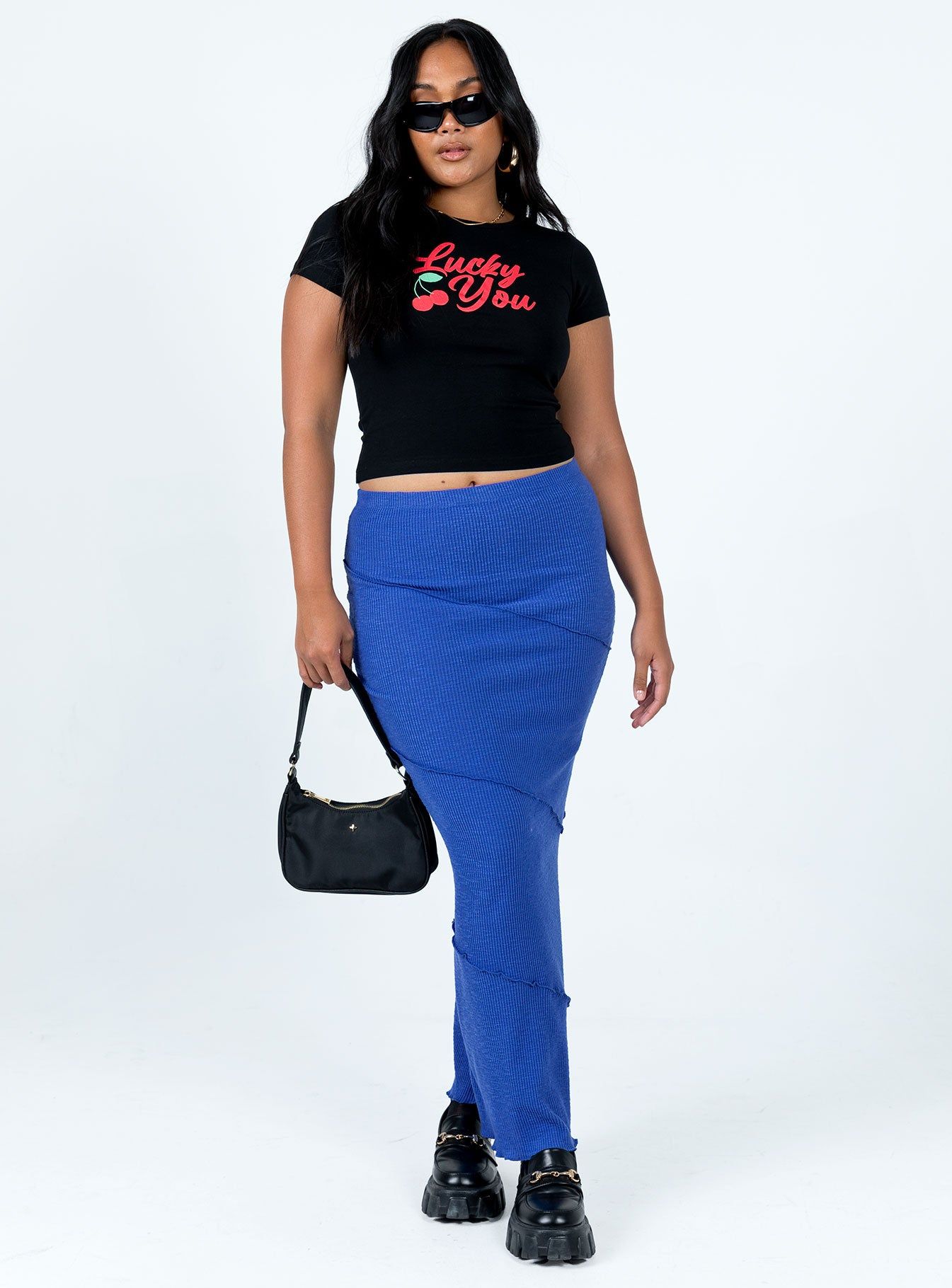 Oscar Maxi Skirt Cobalt Blue sold by Princess Polly product image thumbnail 2