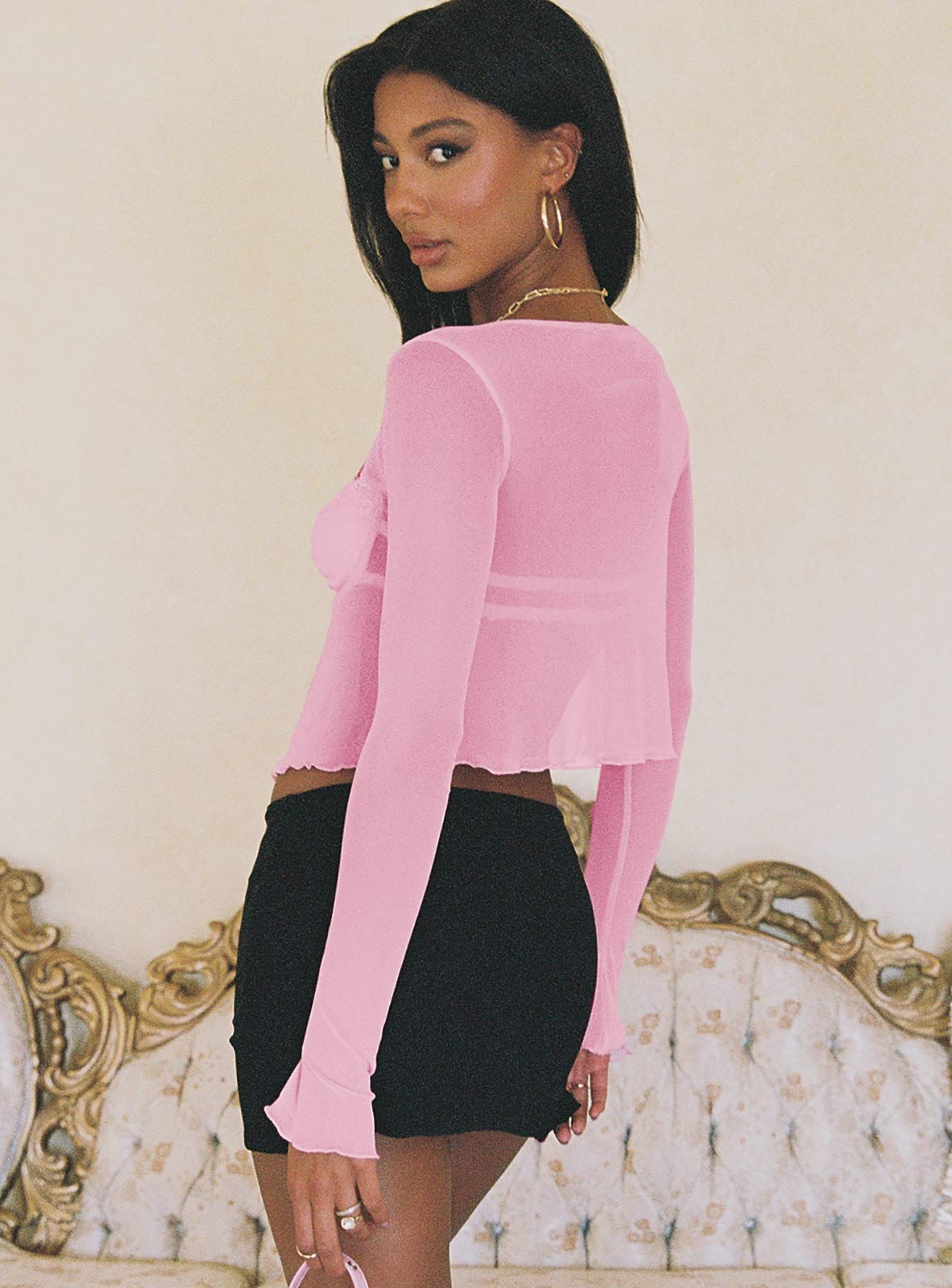 Tasia Long Sleeve Top Pink sold by Princess Polly product image thumbnail 3