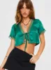 Vintage Tie Up Top Green sold by Princess Polly