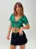 Vintage Tie Up Top Green sold by Princess Polly