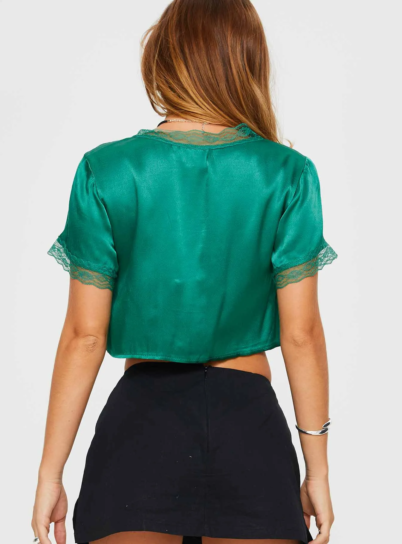 Vintage Tie Up Top Green sold by Princess Polly product image thumbnail 5