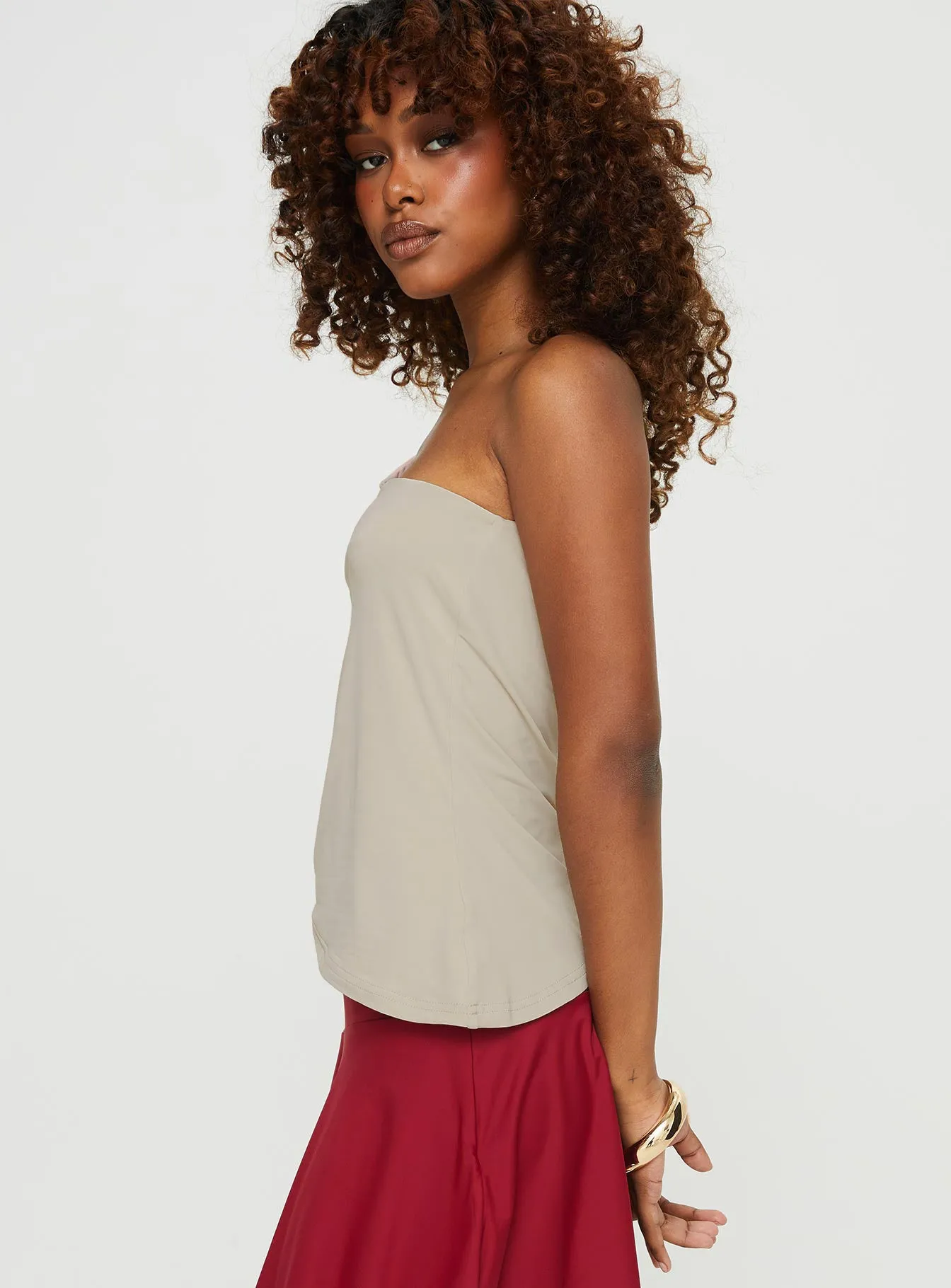 Rosetti One Shoulder Top Taupe sold by Princess Polly product image thumbnail 4