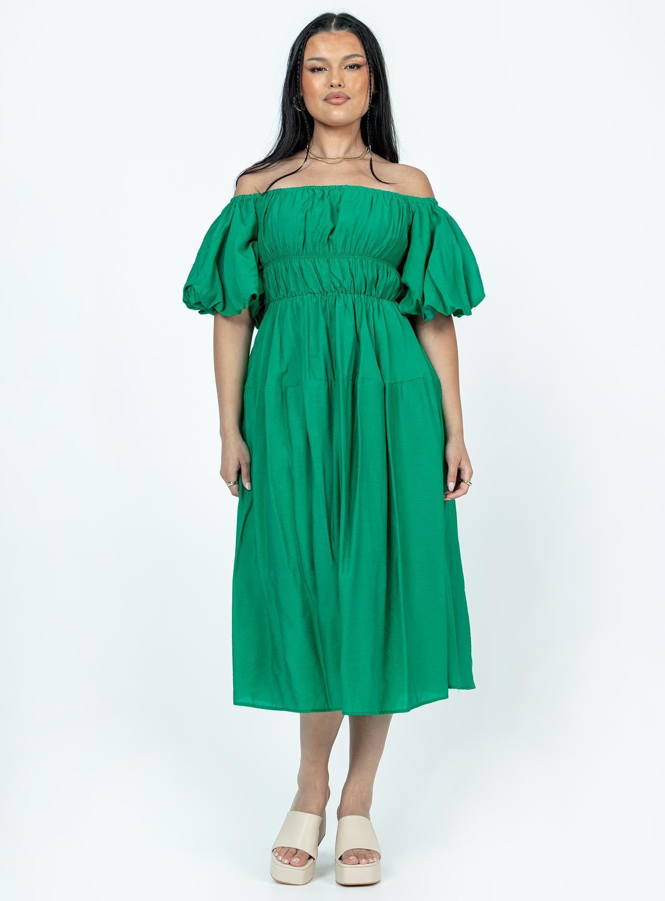 Neri Midi Dress Green sold by Princess Polly product image thumbnail 2