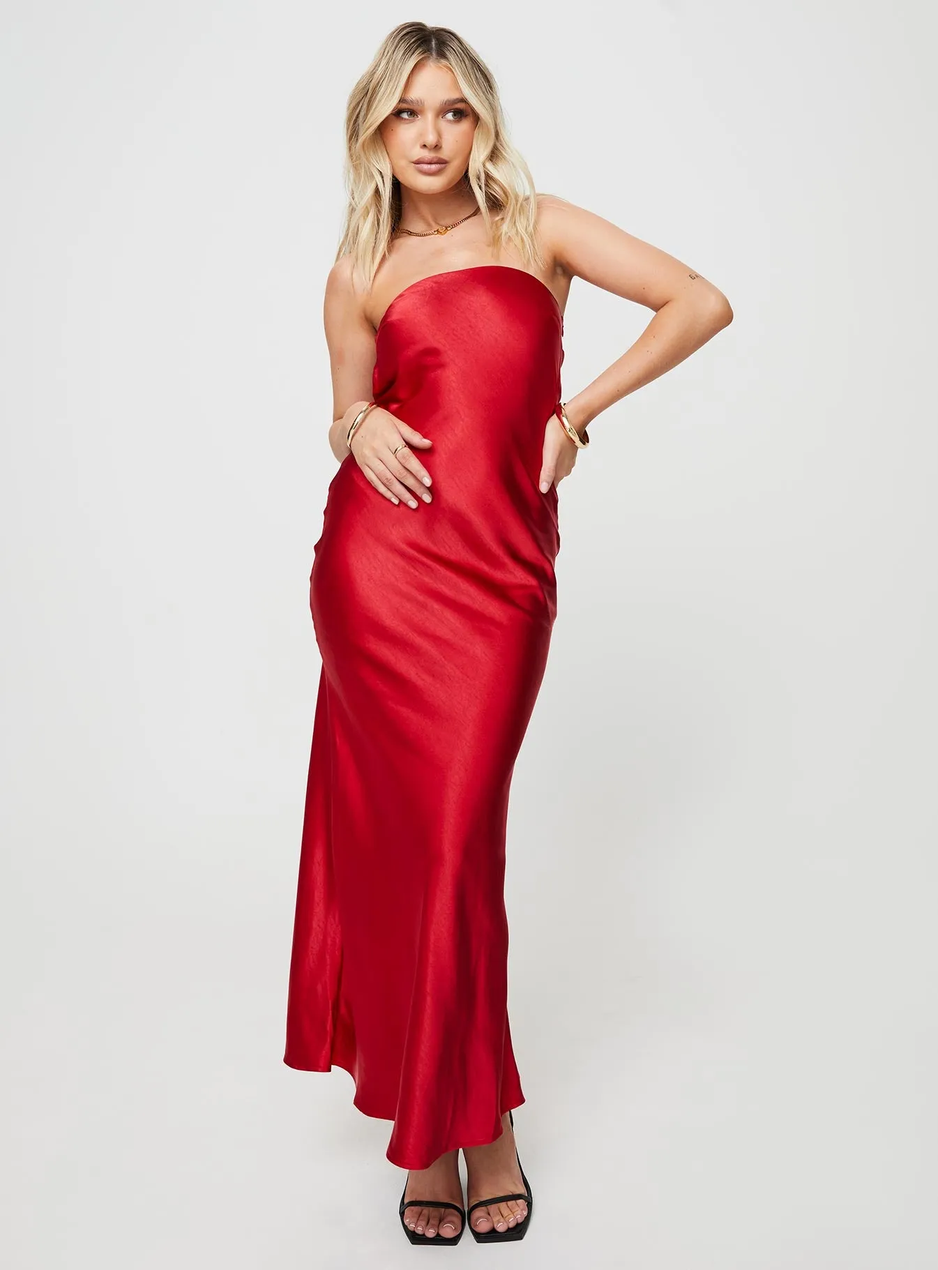 Haley Maxi Dress Red sold by Princess Polly product image thumbnail 2