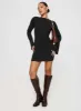Malcalm Long Sleeve Mini Dress Black sold by Princess Polly