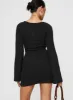 Malcalm Long Sleeve Mini Dress Black sold by Princess Polly