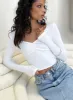 Karan Long Sleeve Top White sold by Princess Polly