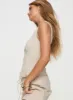Zenda Linen Blend Top Beige sold by Princess Polly