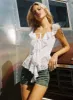 Francia Frill Top White sold by Princess Polly