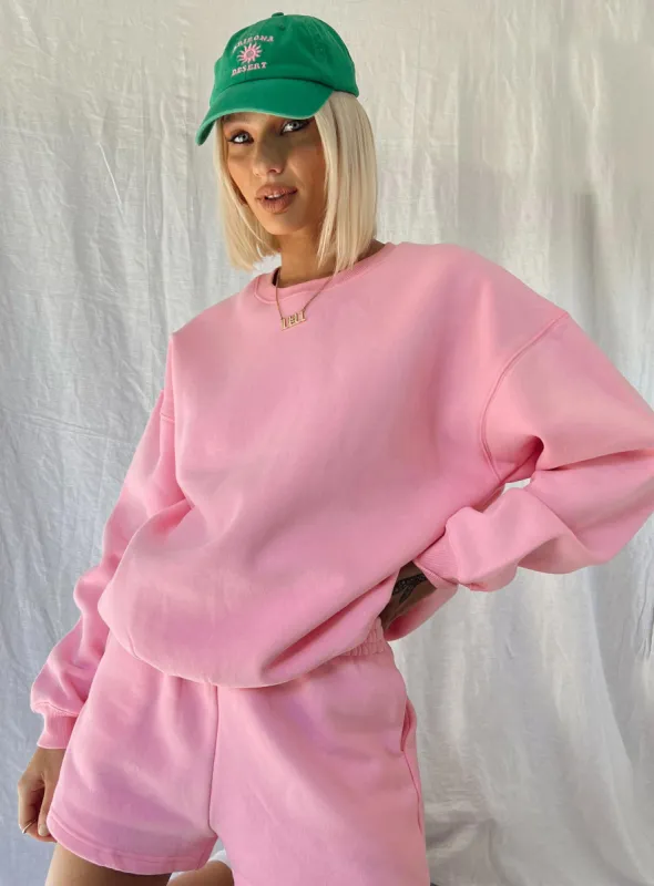 Bahamas Sweatshirt Pink sold by Princess Polly