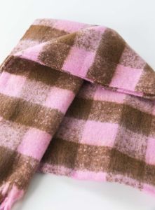 Piero Check Scarf Pink / Brown sold by Princess Polly