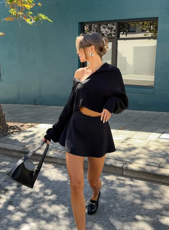 Reema Skort Black made by Princess Polly