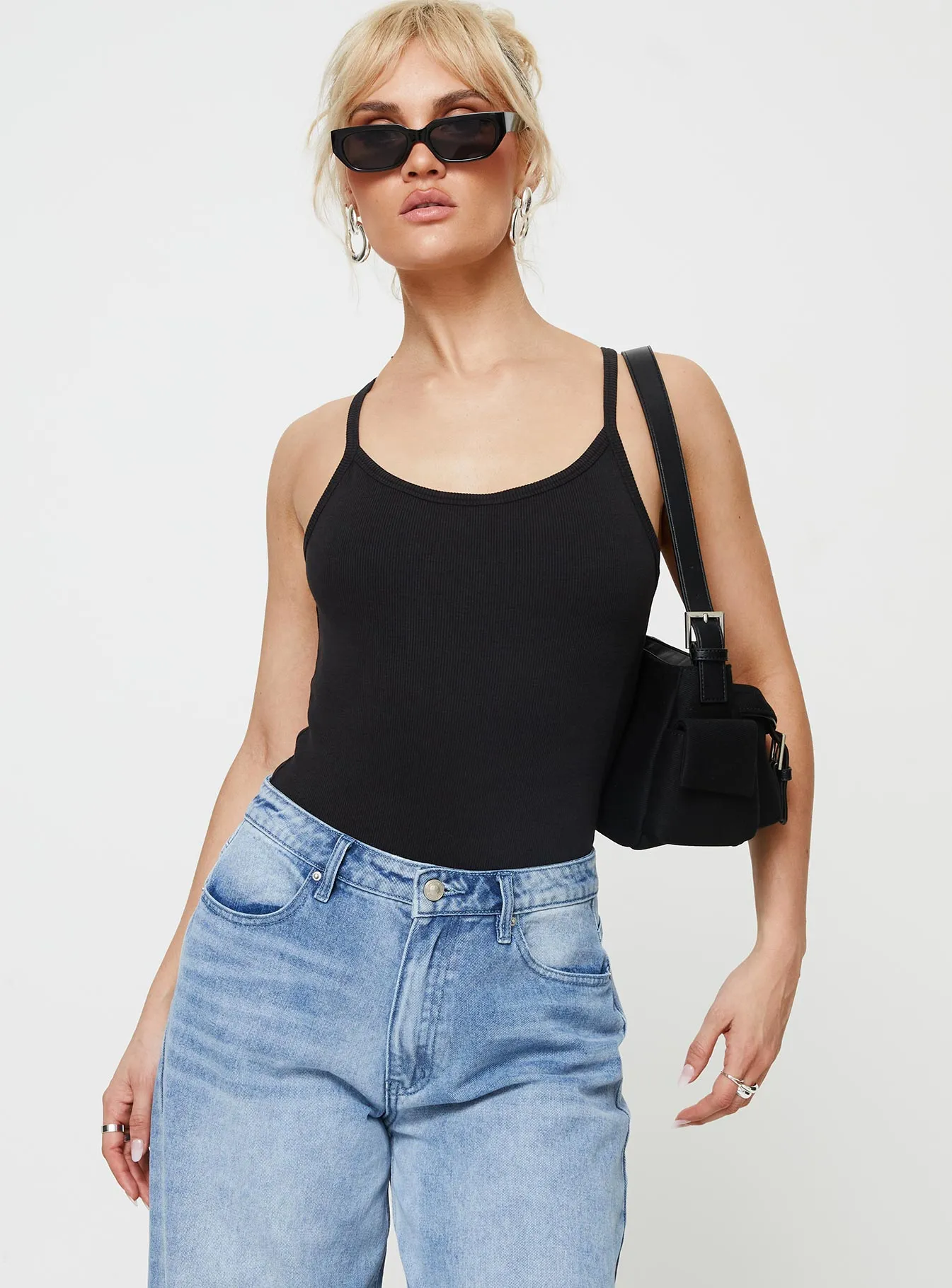 Prida Scoop Neck Bodysuit Black sold by Princess Polly product image thumbnail 2