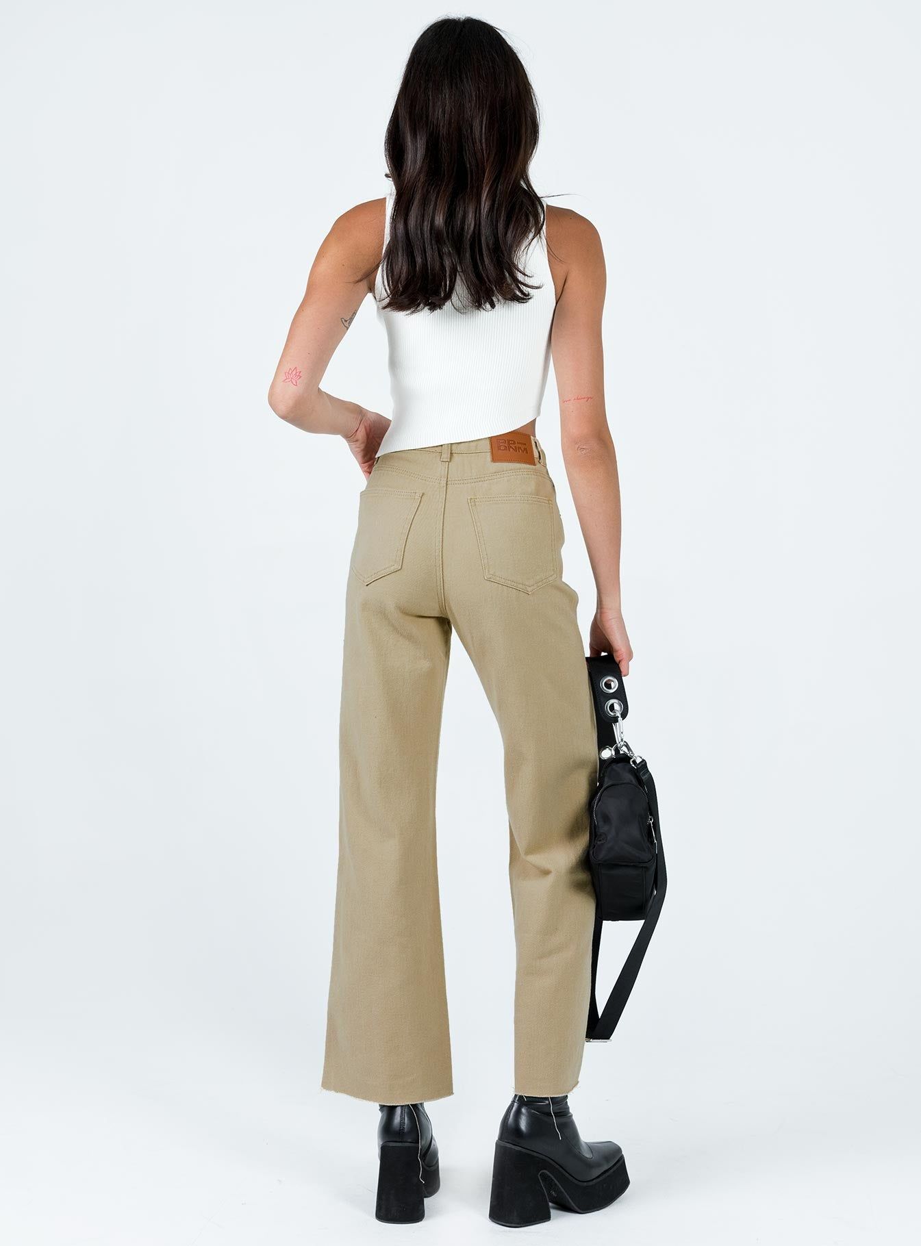 Arlington Straight Leg Denim Jeans Stone sold by Princess Polly product image thumbnail 4