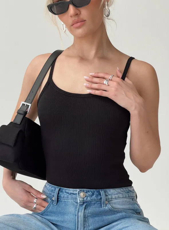 Prida Scoop Neck Bodysuit Black sold by Princess Polly