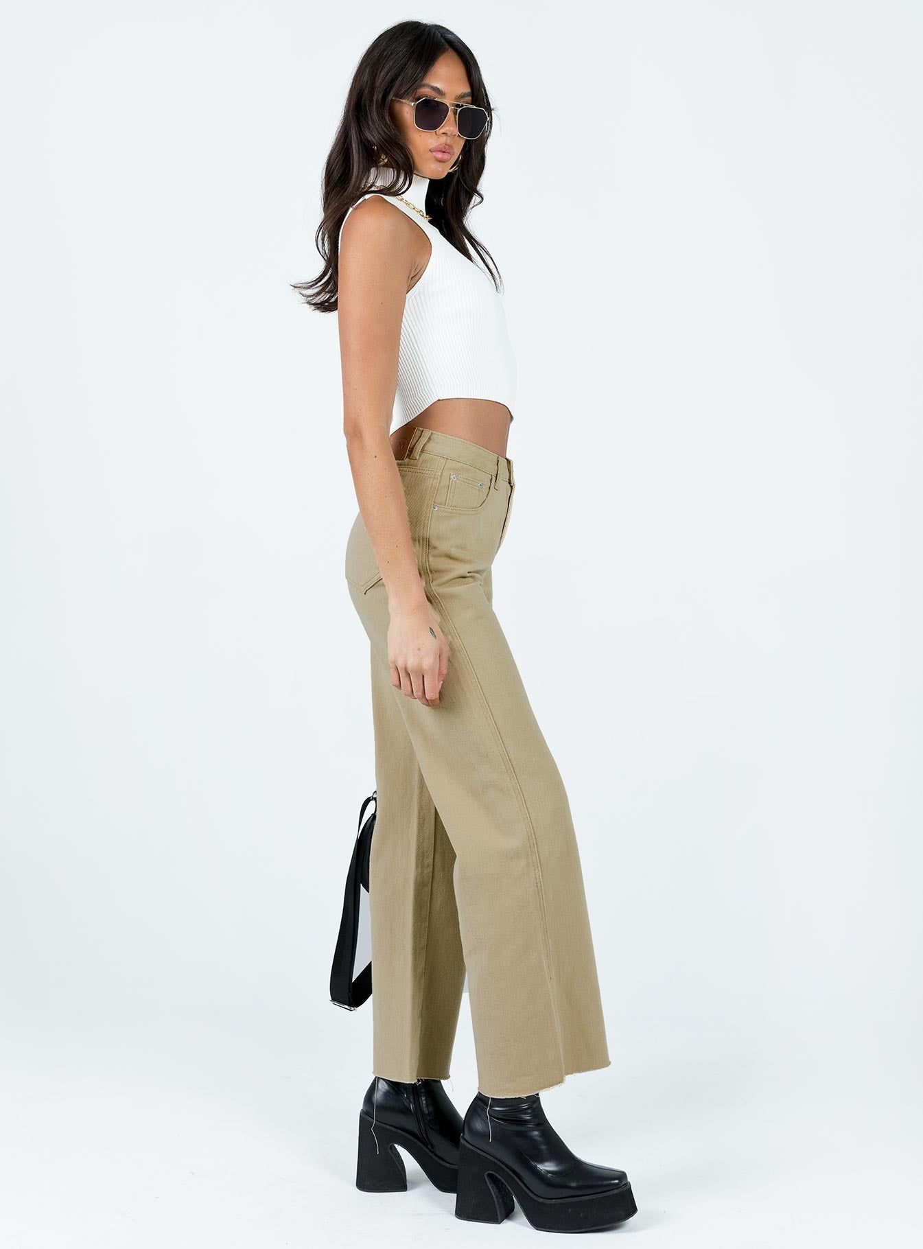 Arlington Straight Leg Denim Jeans Stone sold by Princess Polly product image thumbnail 3