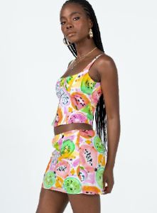 Pinacolada Mini Skirt Multi sold by Princess Polly