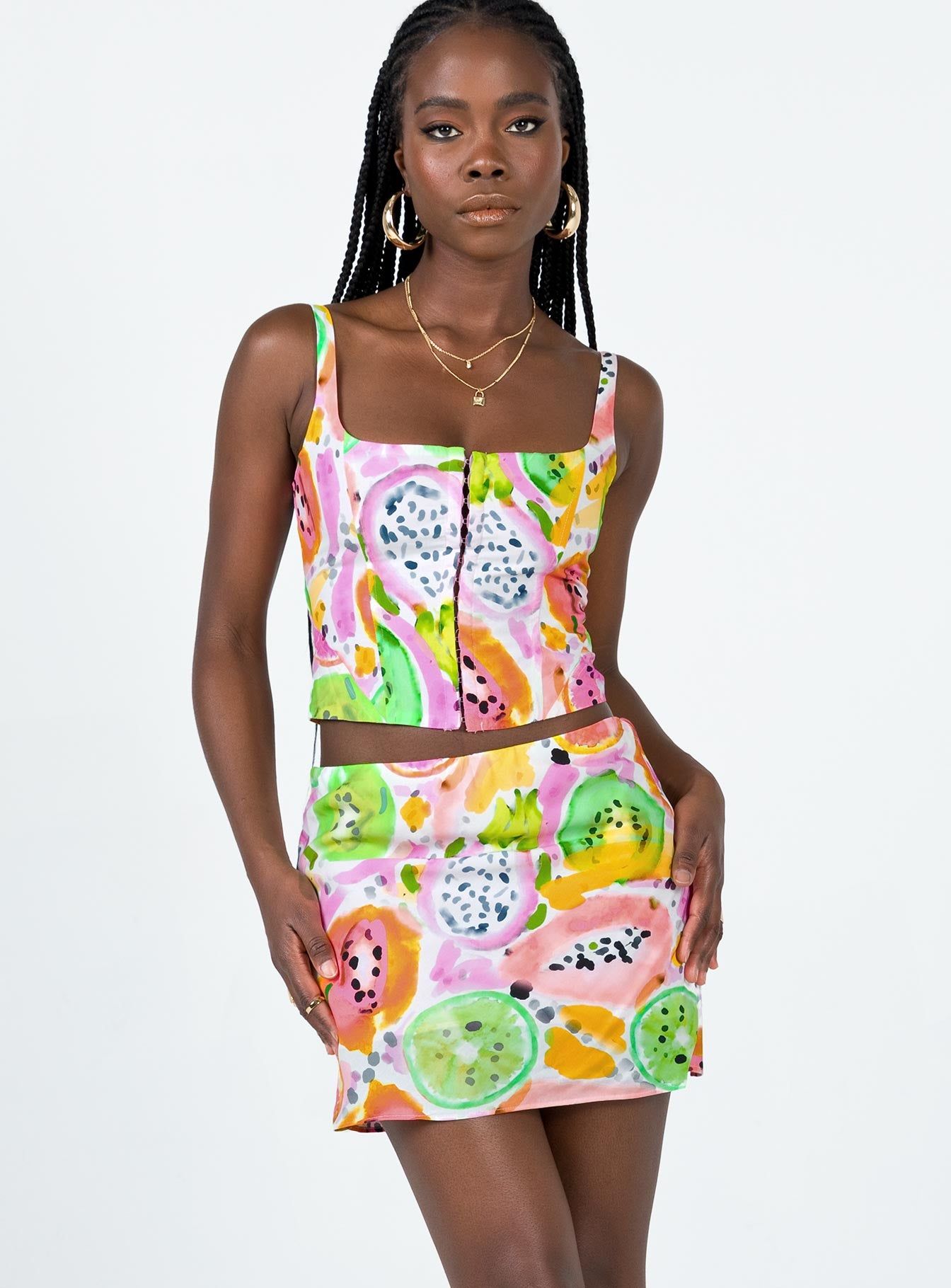 Pinacolada Mini Skirt Multi sold by Princess Polly product image thumbnail 2