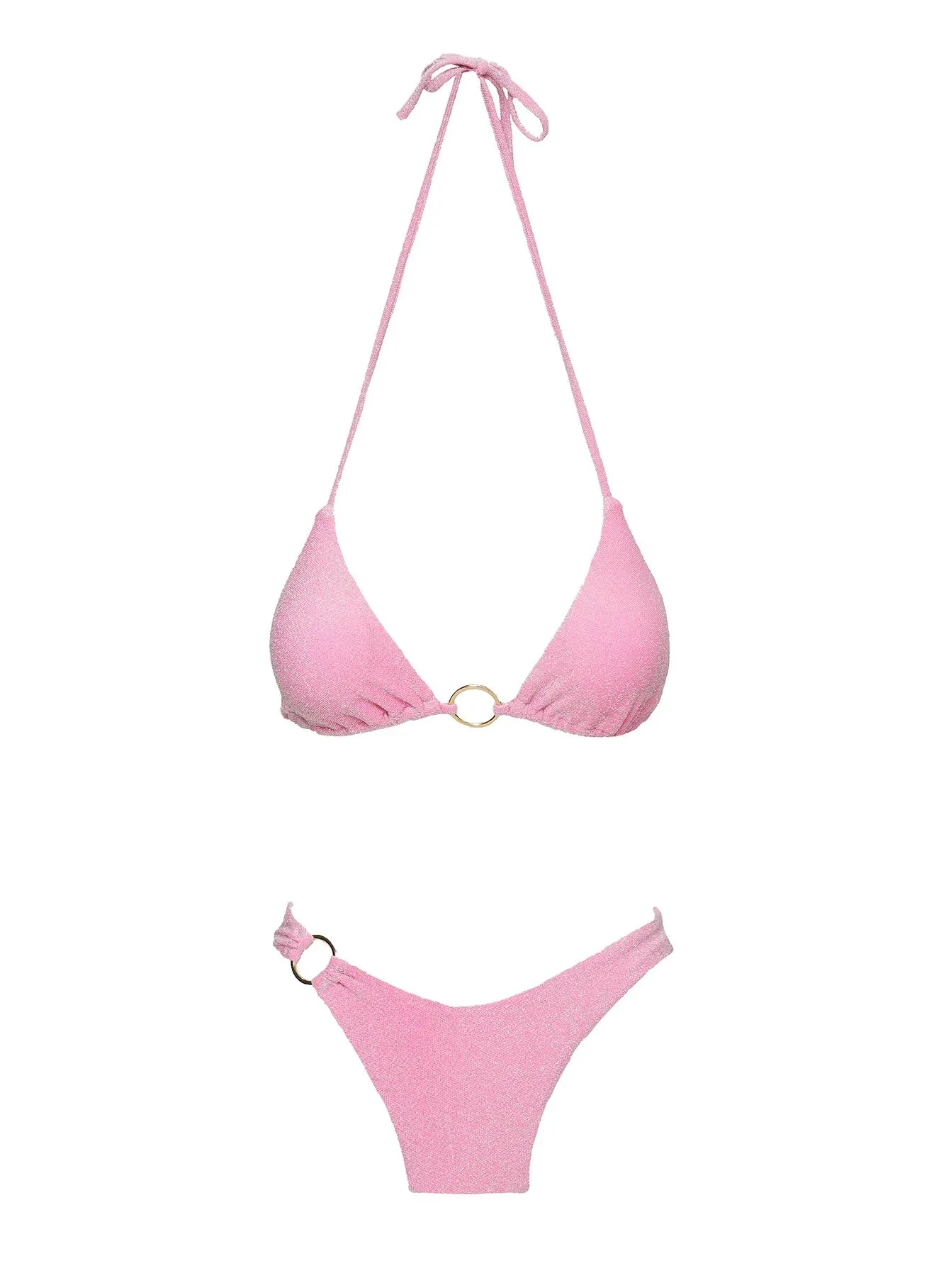 Layla High Cut Cheeky Bikini Bottoms Pink sold by Princess Polly product image thumbnail 5
