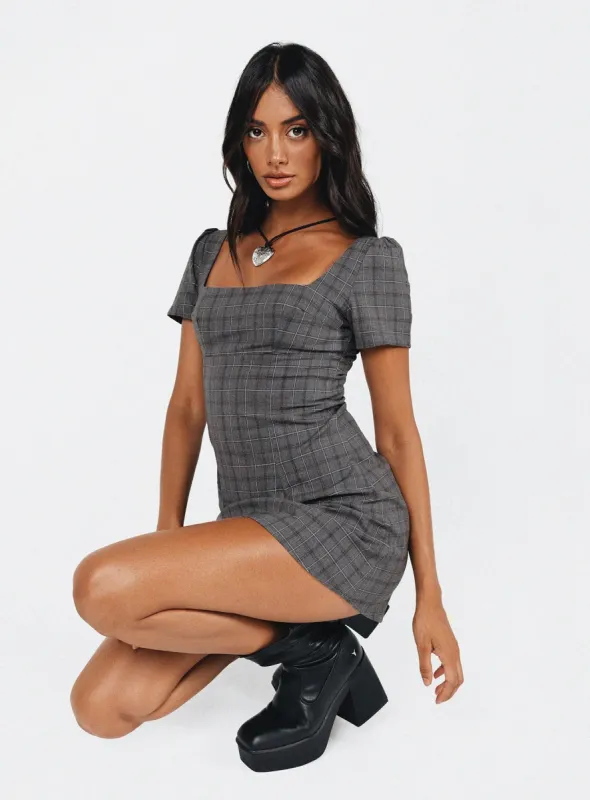 Hastings Mini Dress Check sold by Princess Polly