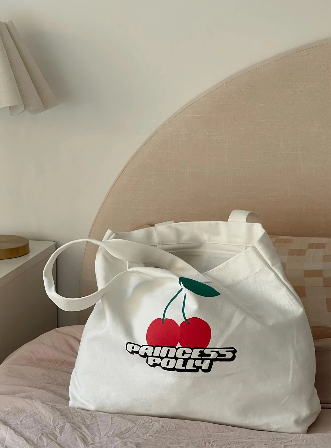 Princess Polly Tote Bag Cherry / White sold by Princess Polly product image thumbnail 4
