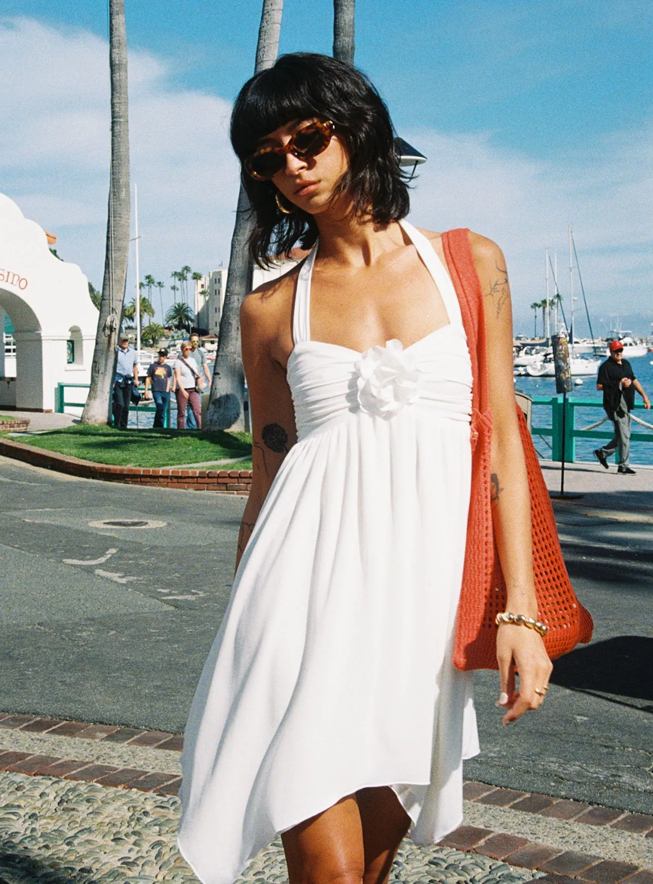 Rossly Mini Dress White sold by Princess Polly