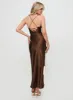 Kammie Maxi Dress Choc sold by Princess Polly