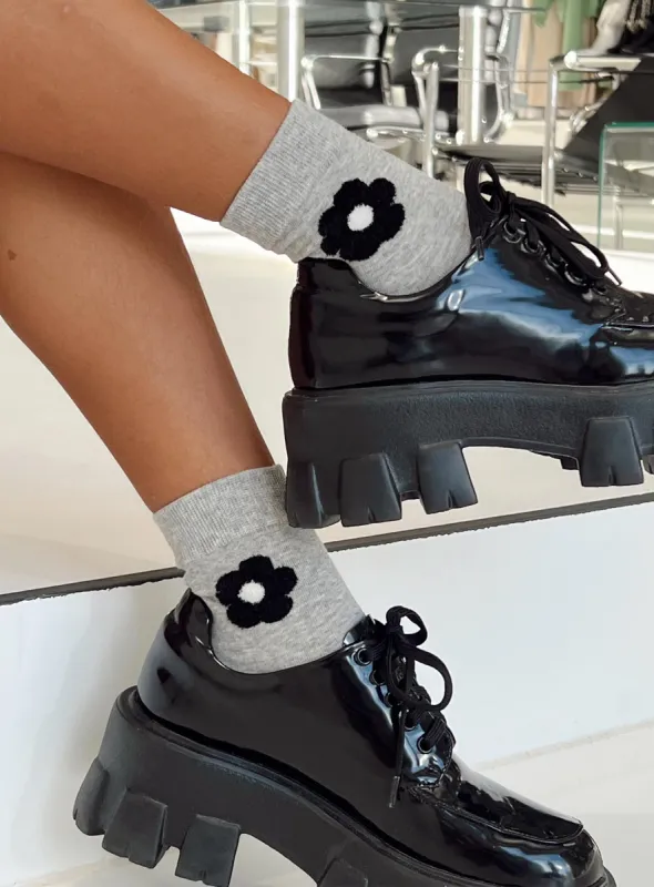 Flynn Socks Grey sold by Princess Polly