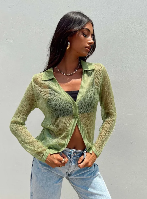 Mariam Shirt Green sold by Princess Polly