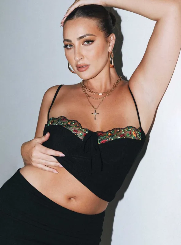 Sarella Bustier Top Black sold by Princess Polly
