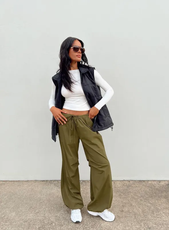 Somers Parachute Pant Khaki sold by Princess Polly