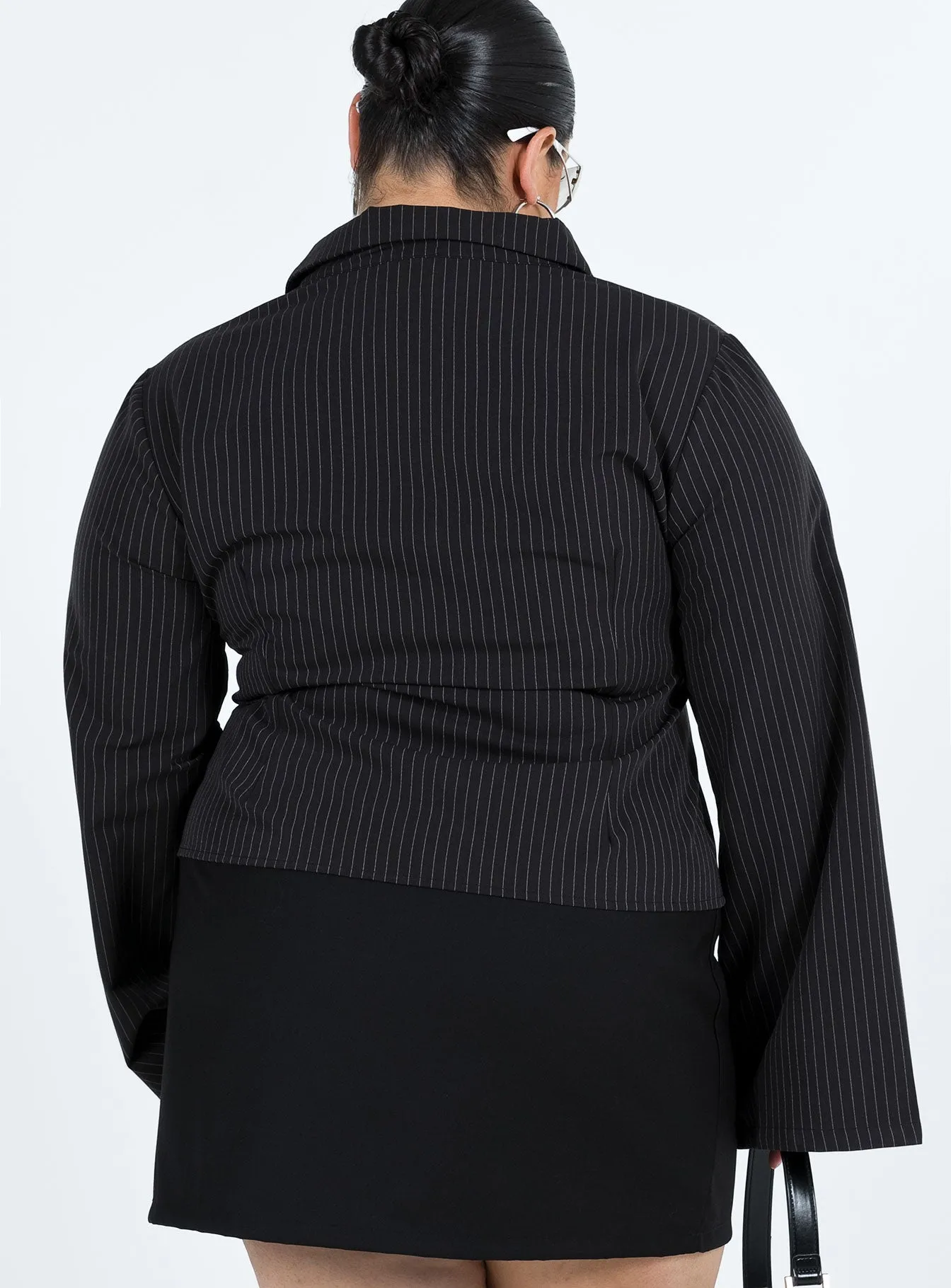 Anni Stripe Shirt Pinstripe Curve sold by Princess Polly product image thumbnail 5