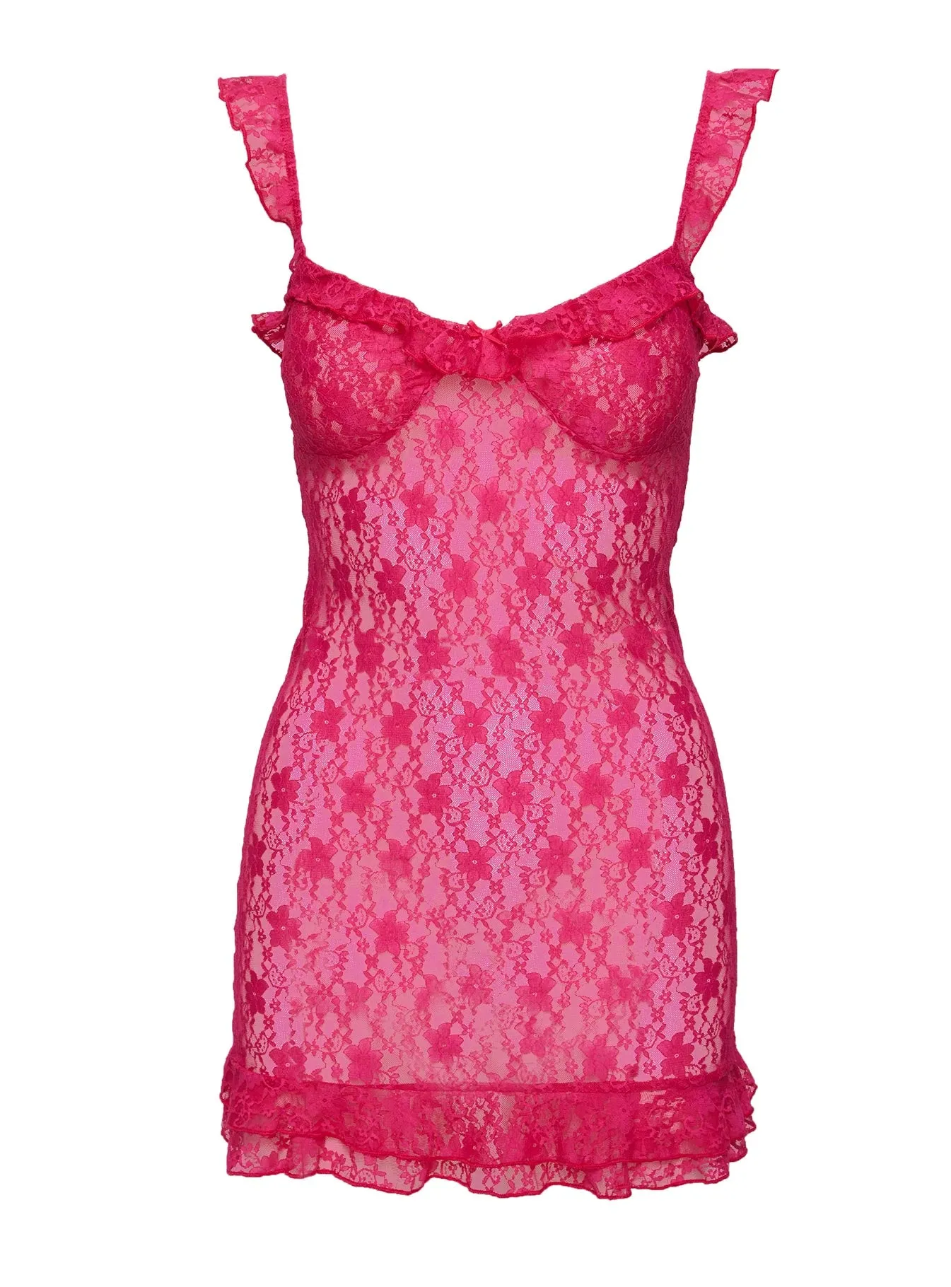 Channing Lace Mini Dress Pink sold by Princess Polly product image thumbnail 5