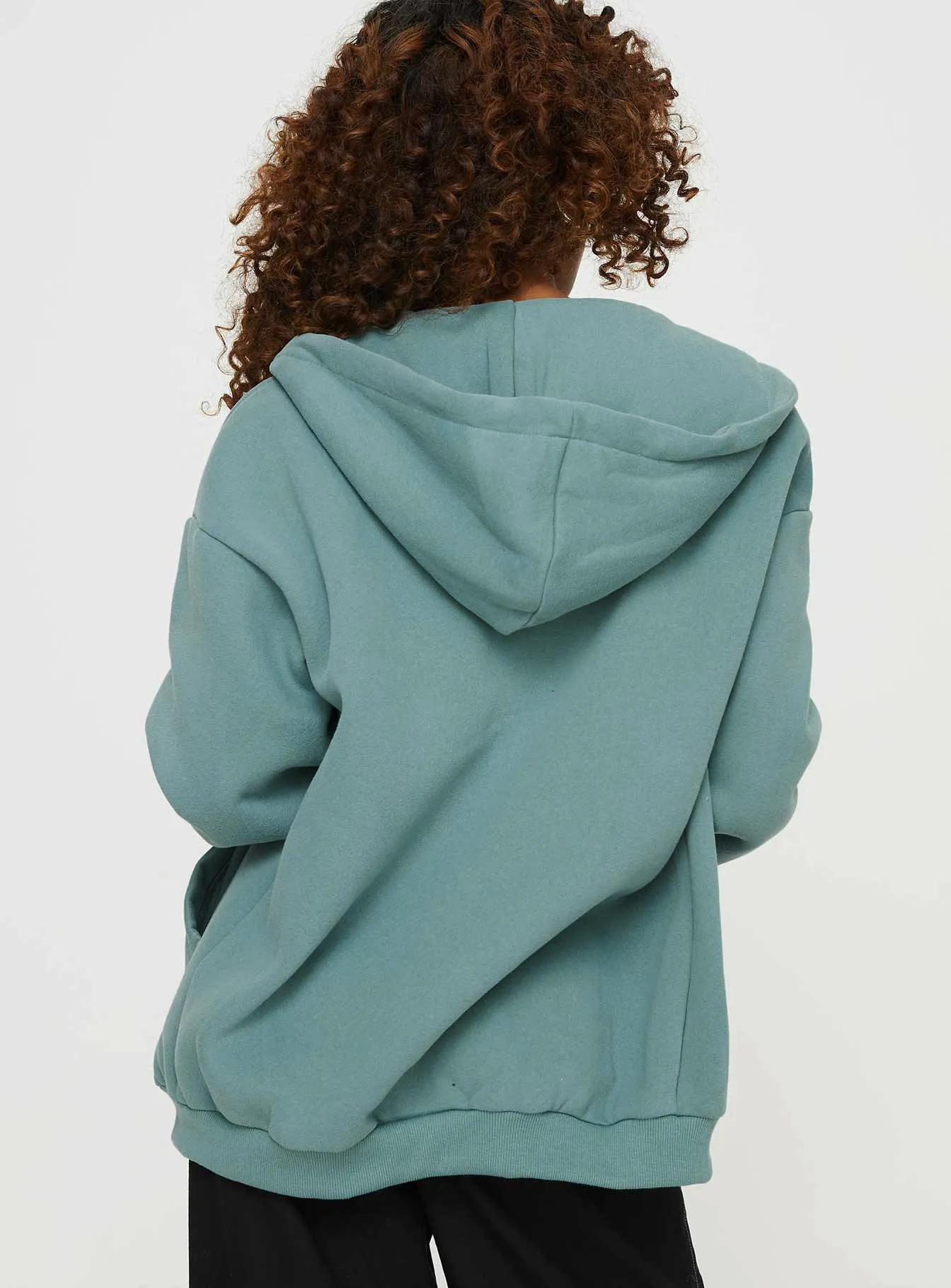 Florida Zip Up Sweatshirt Soft Sage sold by Princess Polly product image thumbnail 5