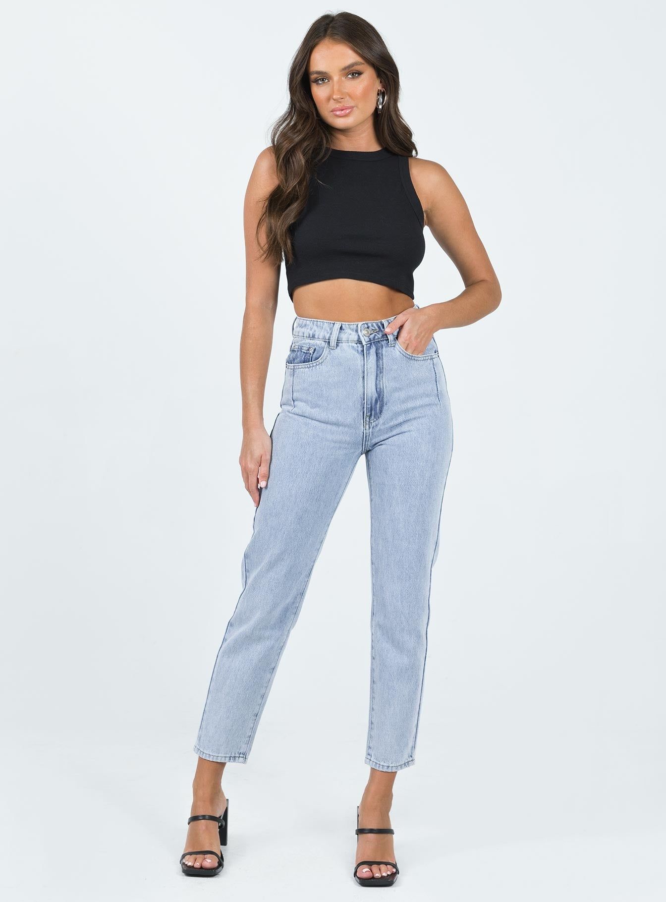 Curzon Mom Jeans Denim sold by Princess Polly product image thumbnail 2