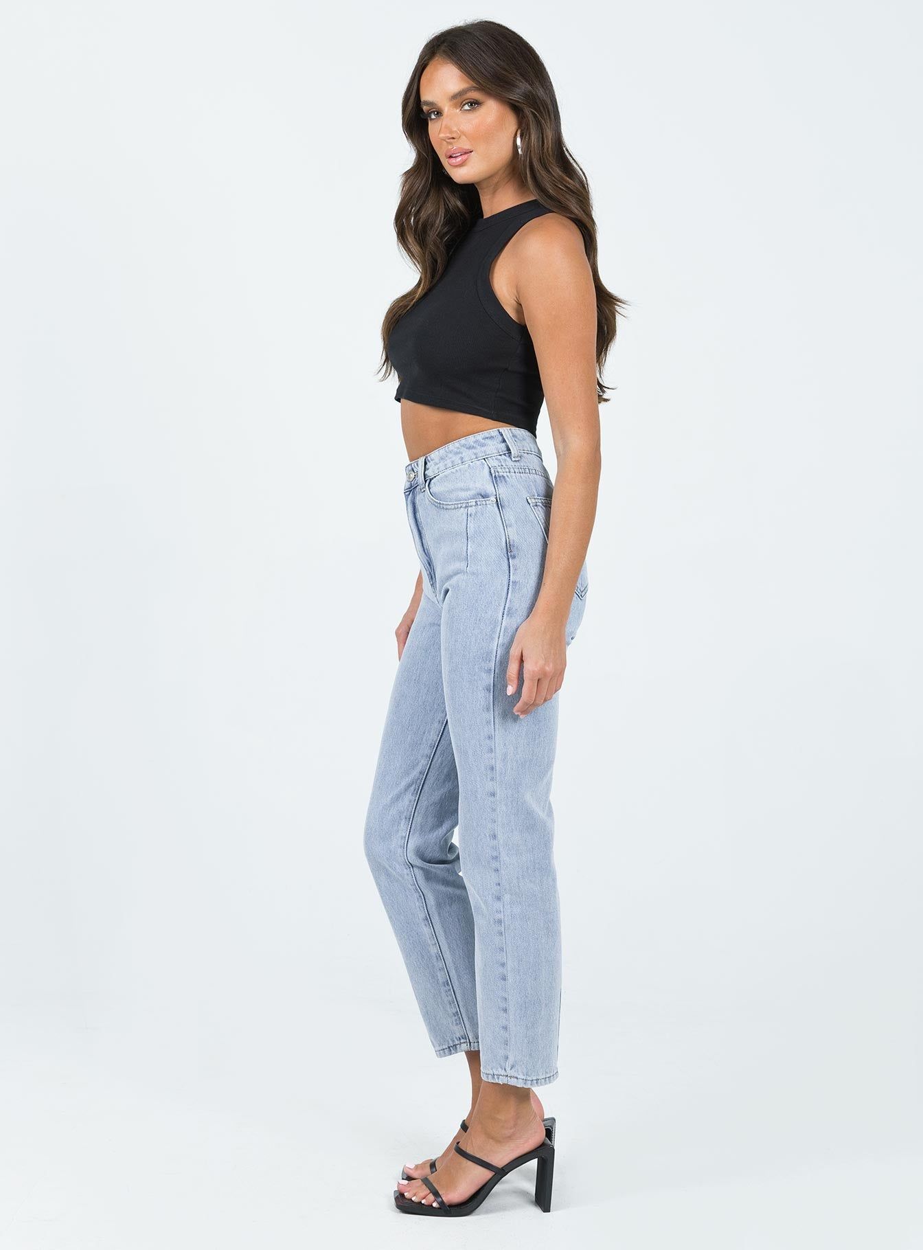 Curzon Mom Jeans Denim sold by Princess Polly product image thumbnail 3