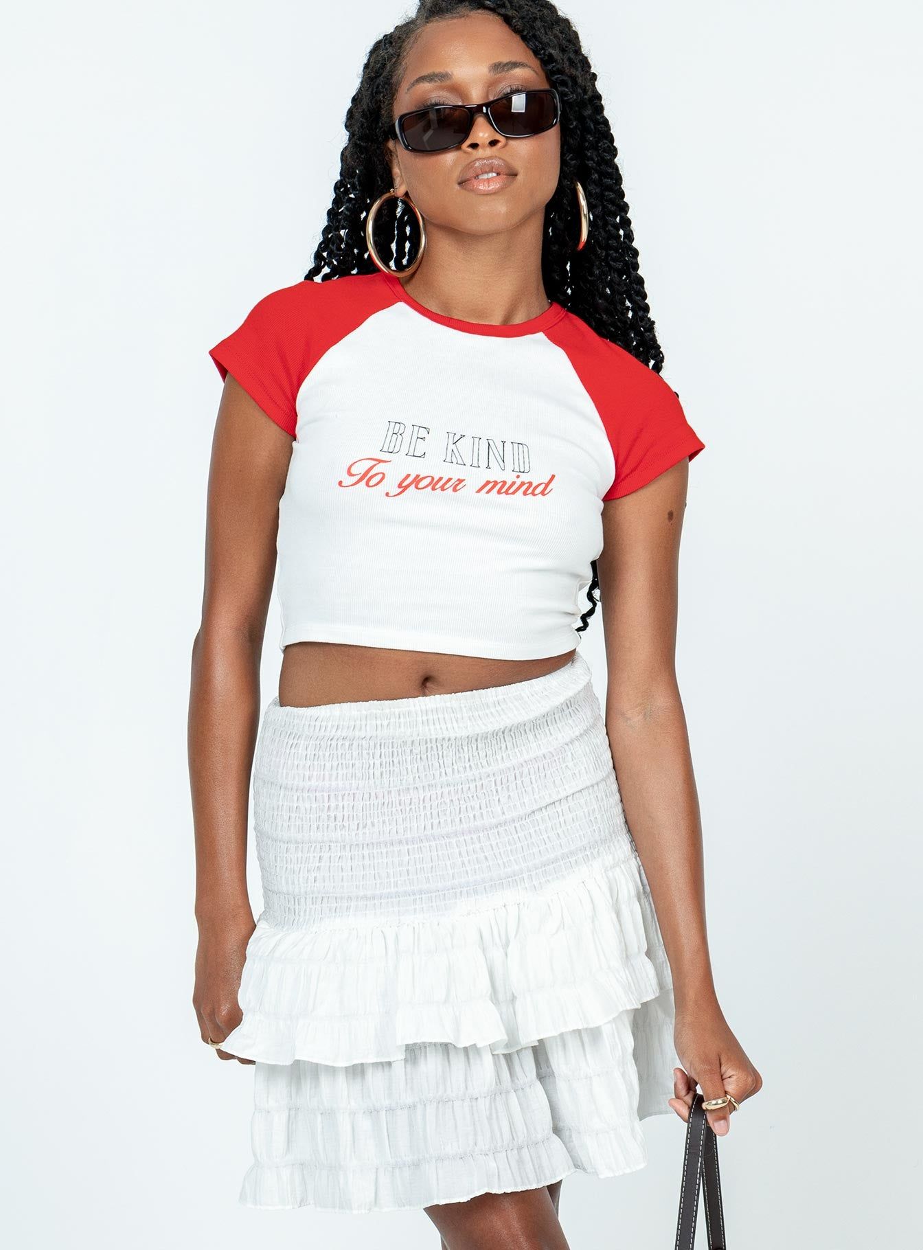 Cailyn Mini Skirt White sold by Princess Polly product image thumbnail 2