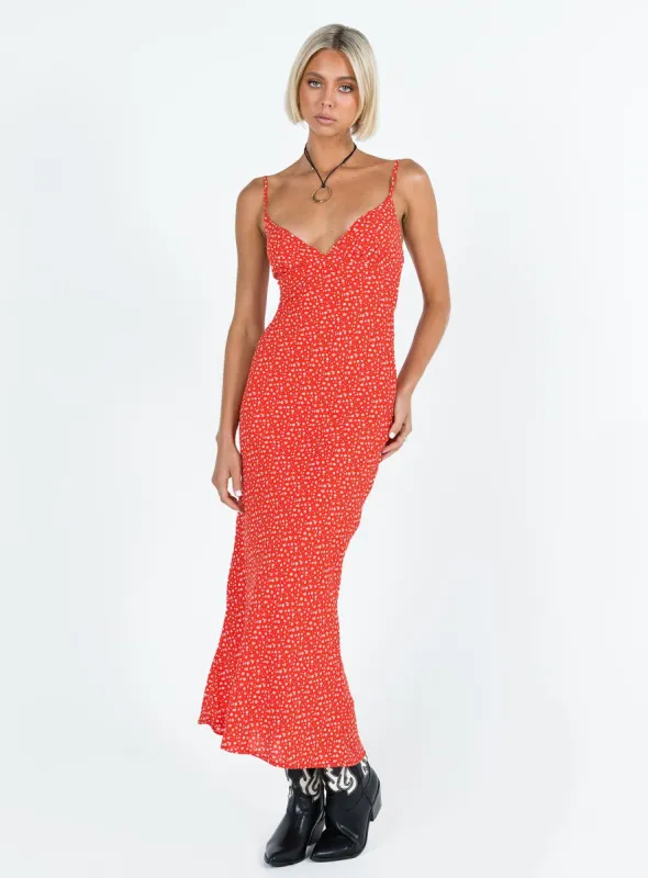 Alonso Maxi Dress Red sold by Princess Polly