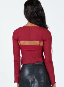 Tallah Two Piece Bolero Top Red sold by Princess Polly