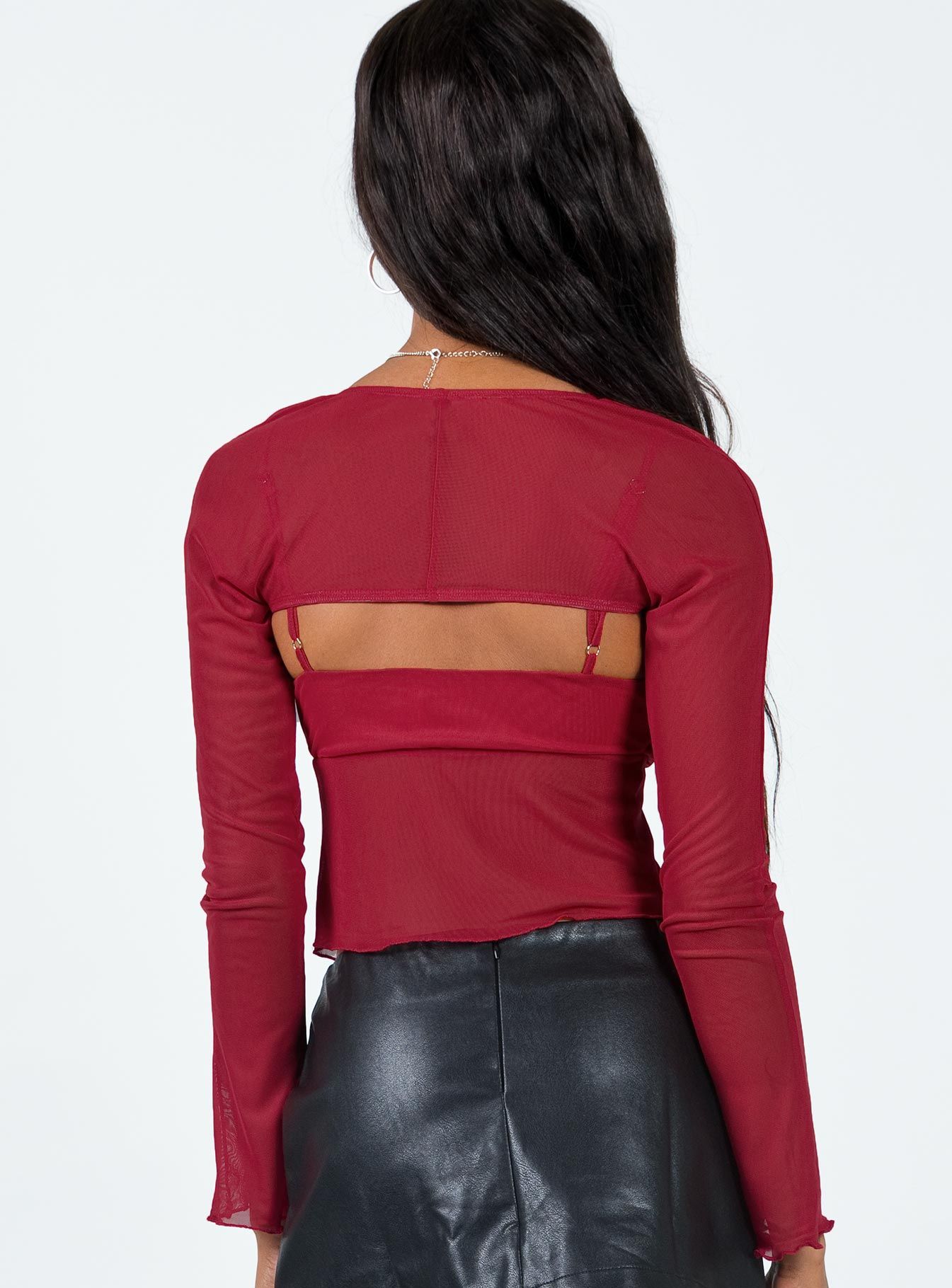 Tallah Two Piece Bolero Top Red sold by Princess Polly product image thumbnail 5